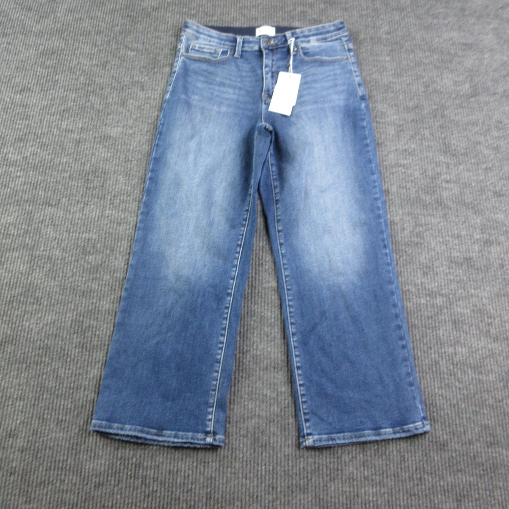 The Fine Print Jeans Womens 31P Blue Wide-Leg High Rise Relaxed 31x26.5* NWT